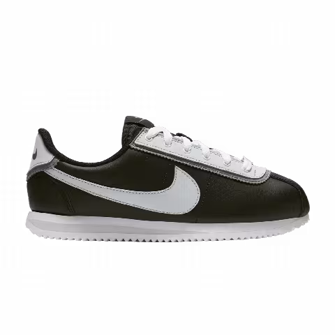 Nike Cortez Basic Leather Double GS 'Black Pure Platinum'