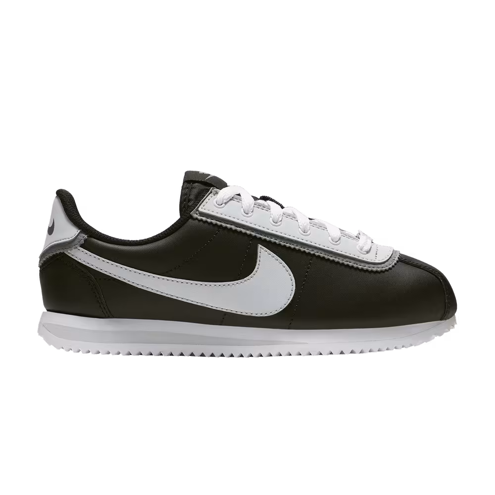 Nike Cortez Basic Leather Double GS Black Pure Platinum