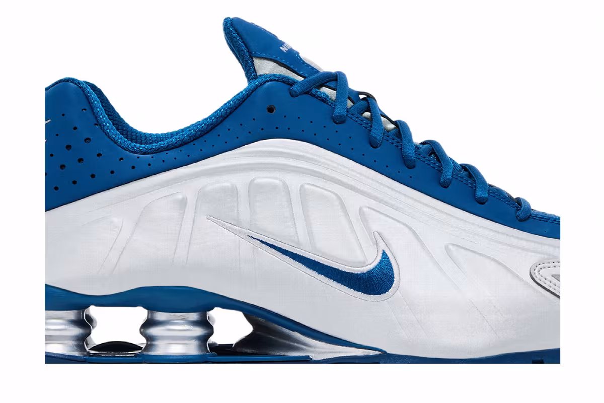 Nike Shox R4 Court Blue Metallic Silver, view 3