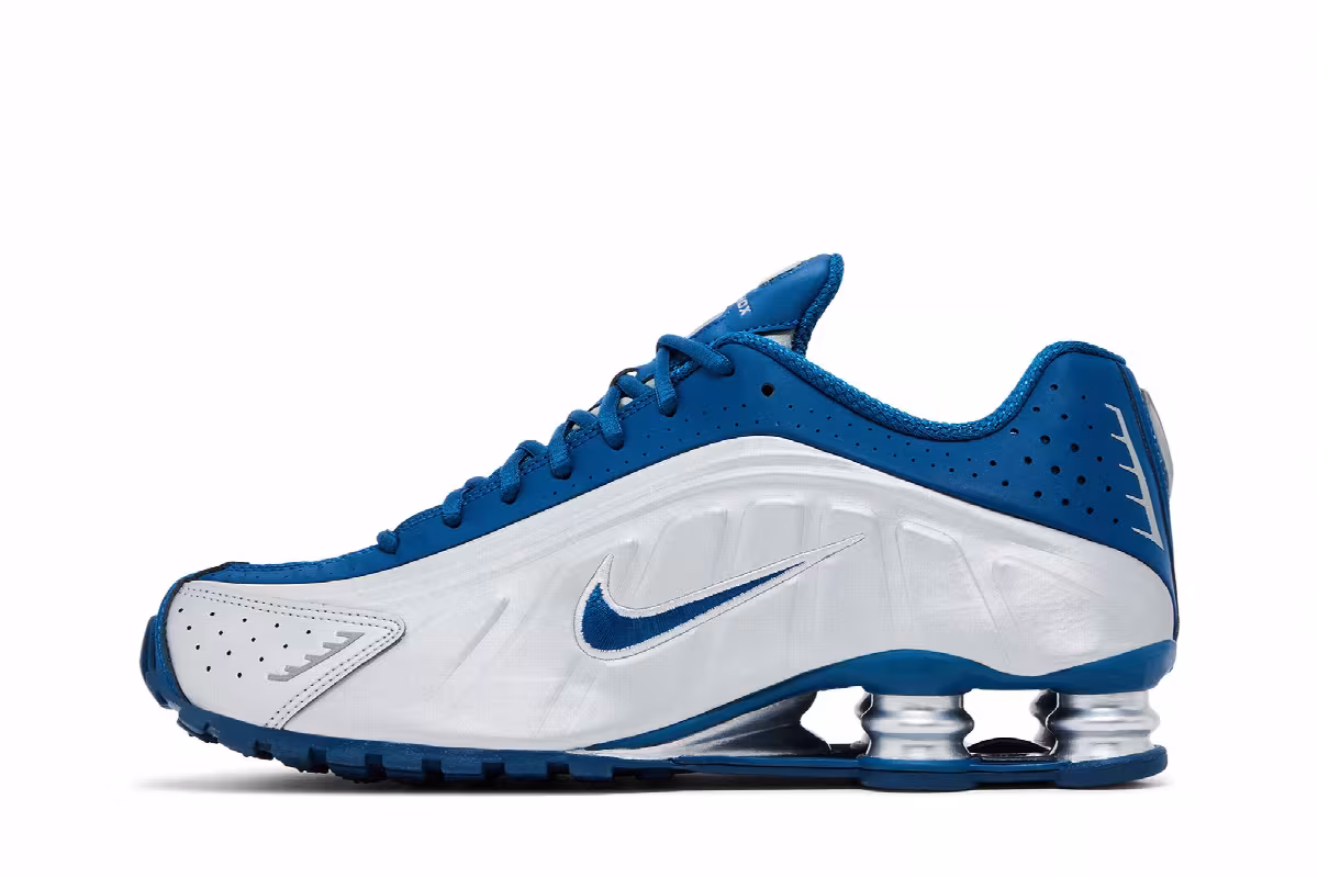Nike Shox R4 Court Blue Metallic Silver, view 4