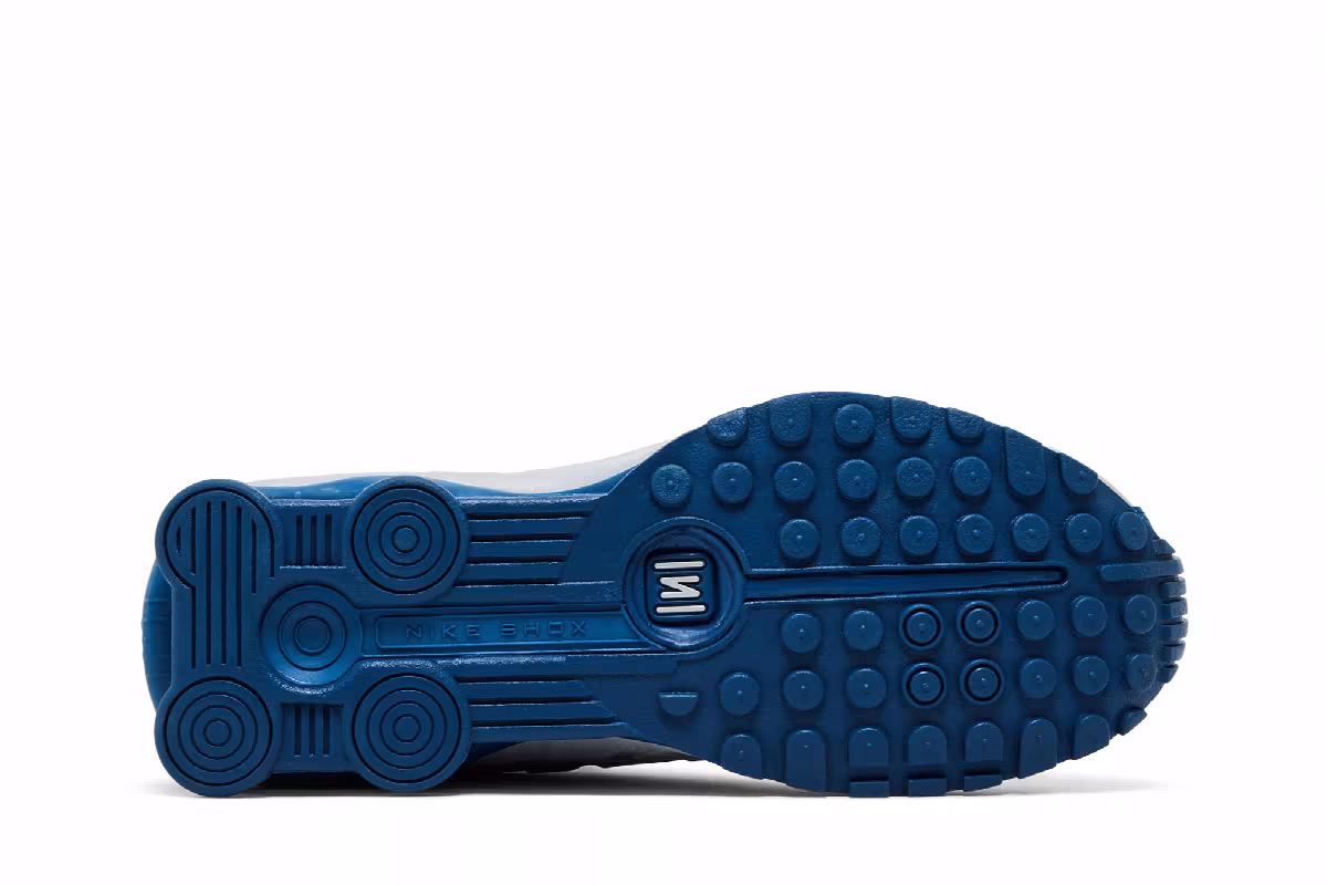 Nike Shox R4 Court Blue Metallic Silver, view 5