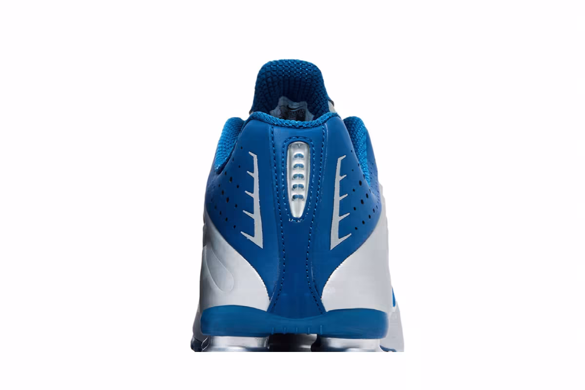 Nike Shox R4 Court Blue Metallic Silver, view 8