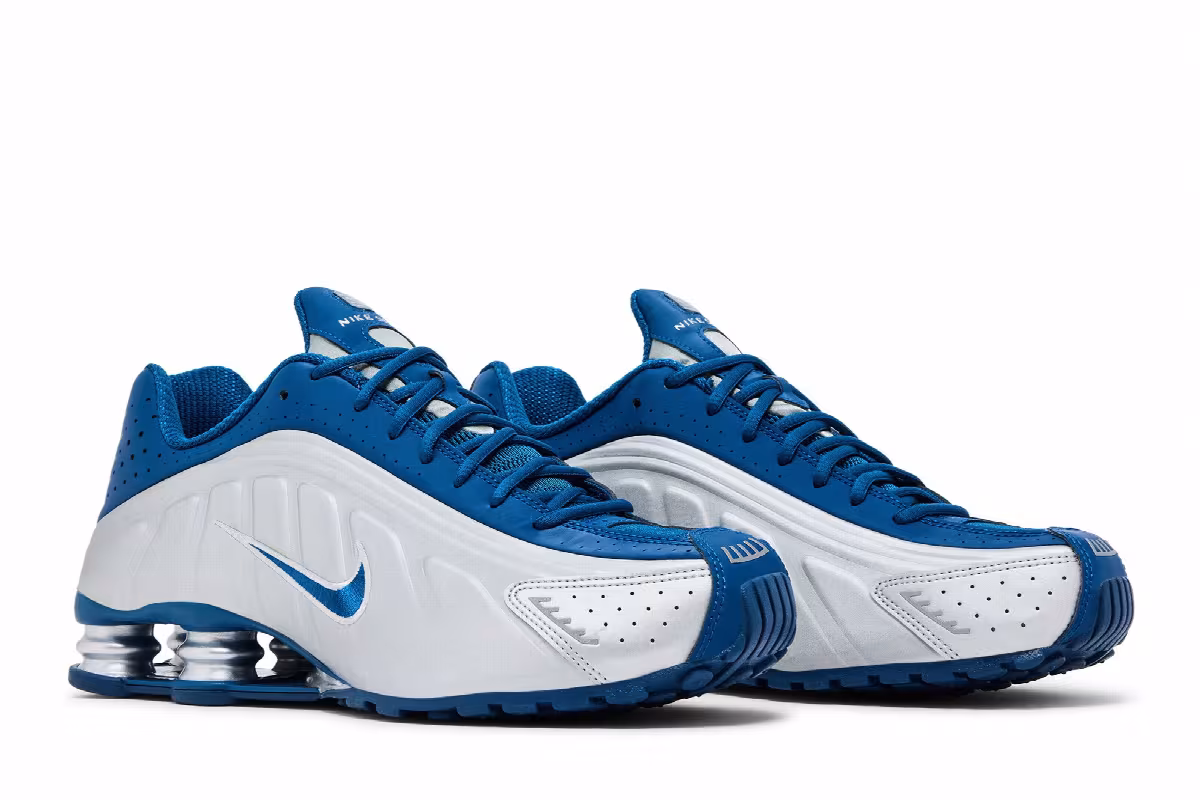 Nike Shox R4 Court Blue Metallic Silver, view 9