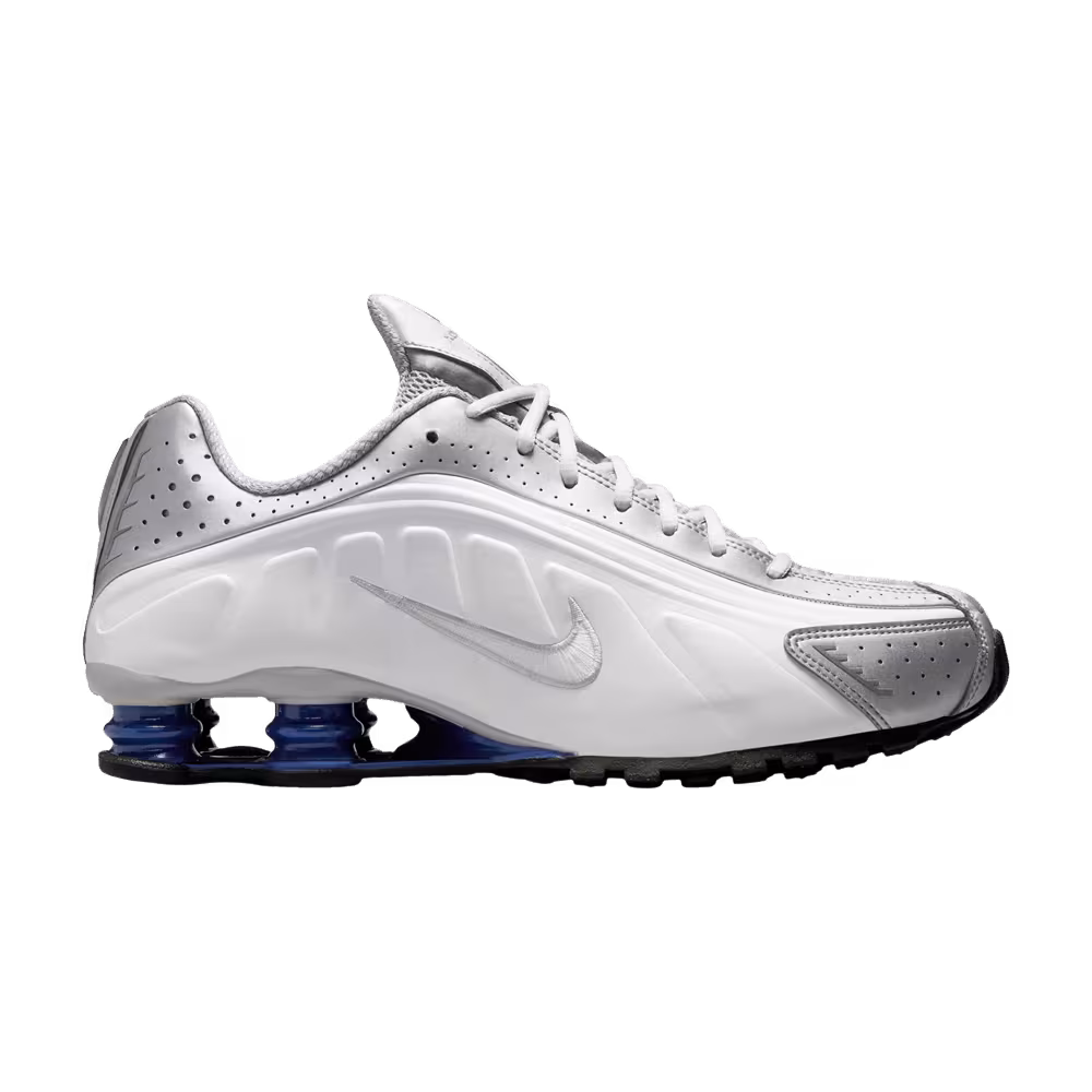 Nike Shox R4 Metallic Silver Deep Royal Blue