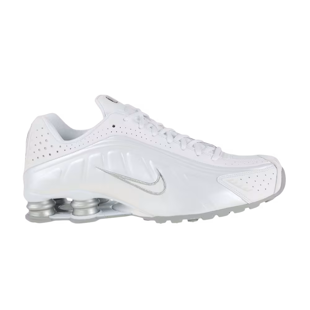 Nike Shox R4 White Metallic Silver