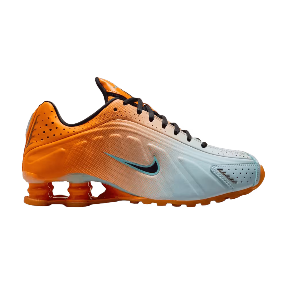 Nike Women's Shox R4 Vivid Orange Black Glacier Blue