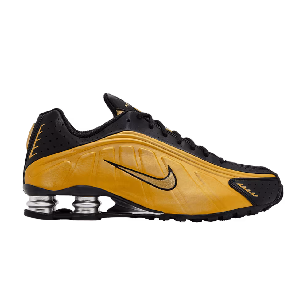 Nike Women's Shox R4 Black Metallic Gold