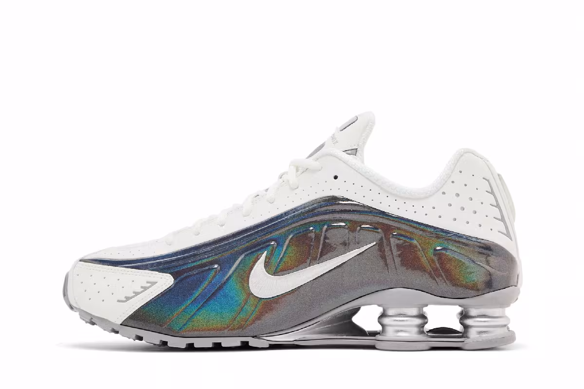 Nike Women's Shox R4 White Iridescent, view 4