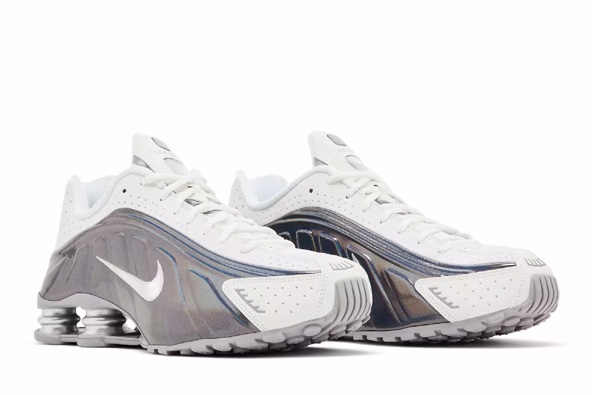 Nike Women's Shox R4 White Iridescent, view 9