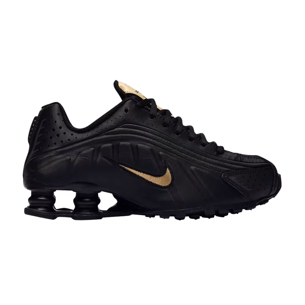 Nike Shox R4 GS Black Metallic Gold