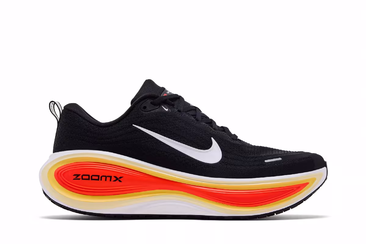Nike Vomero Plus Black Bright Crimson White, view 2