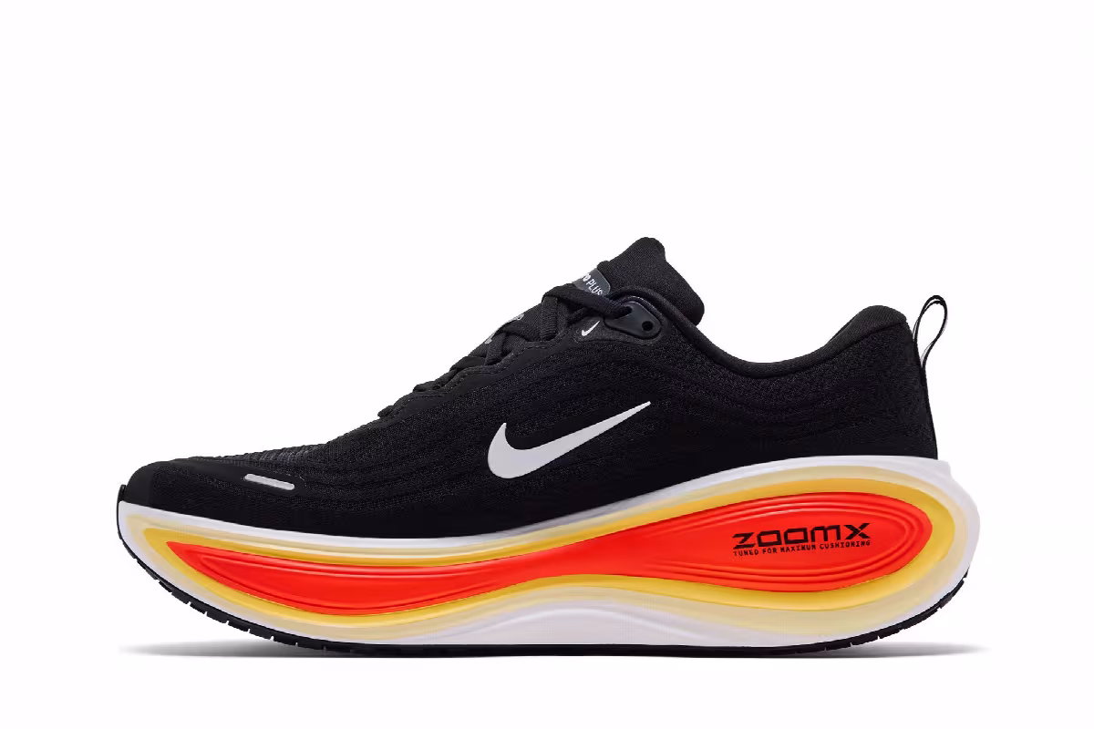 Nike Vomero Plus Black Bright Crimson White, view 4