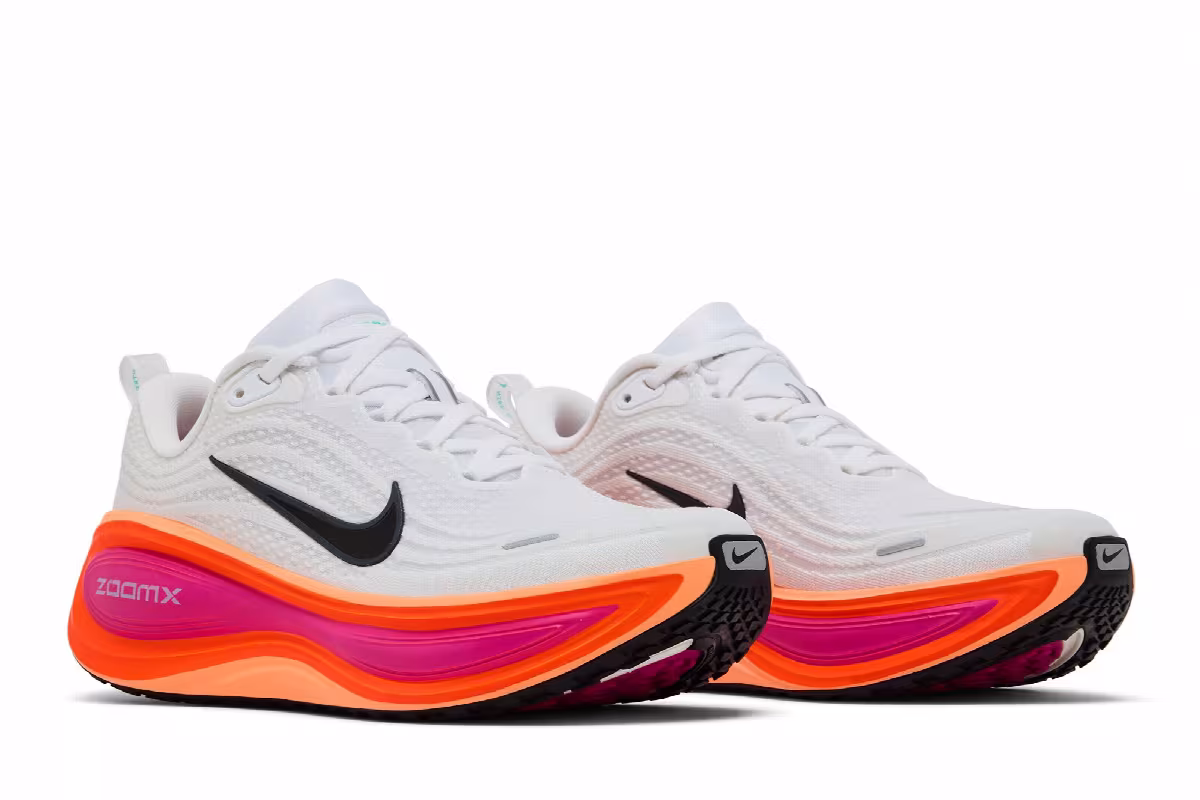 Nike Women's Vomero Plus White Fire Pink, view 9