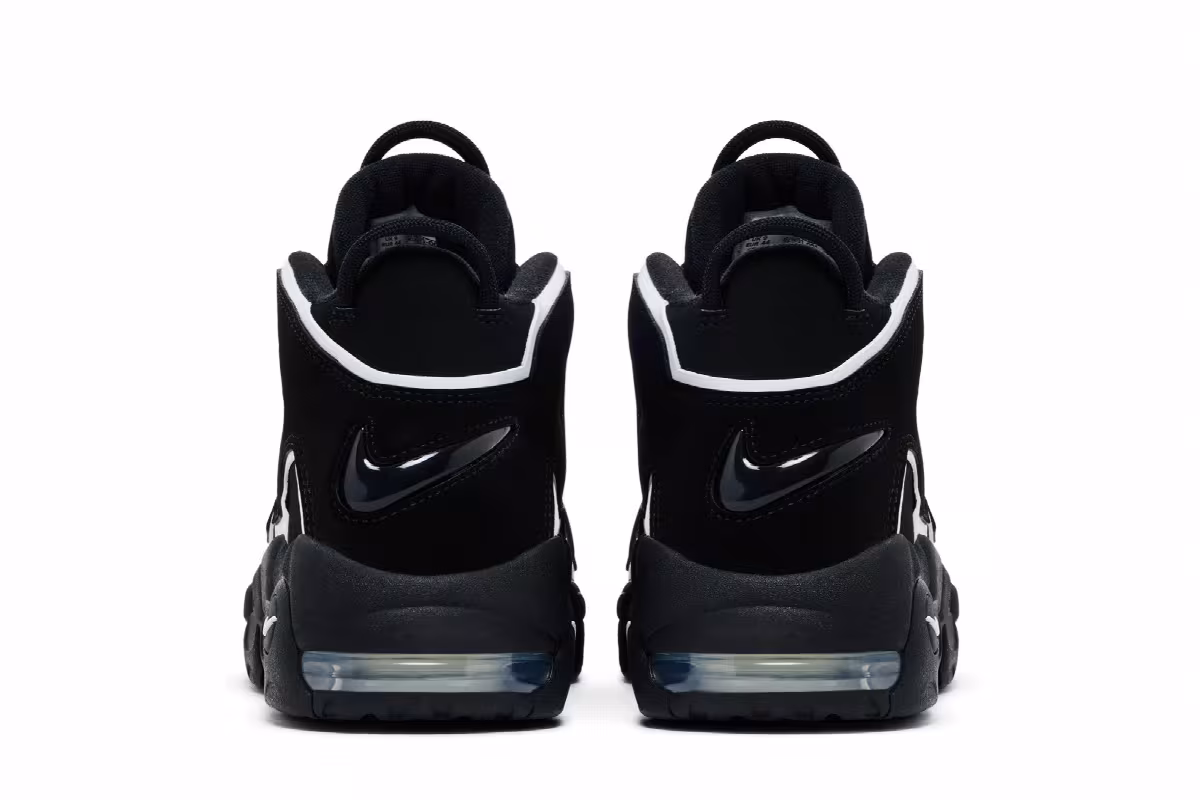 Nike Air More Uptempo Black White 2023, view 7