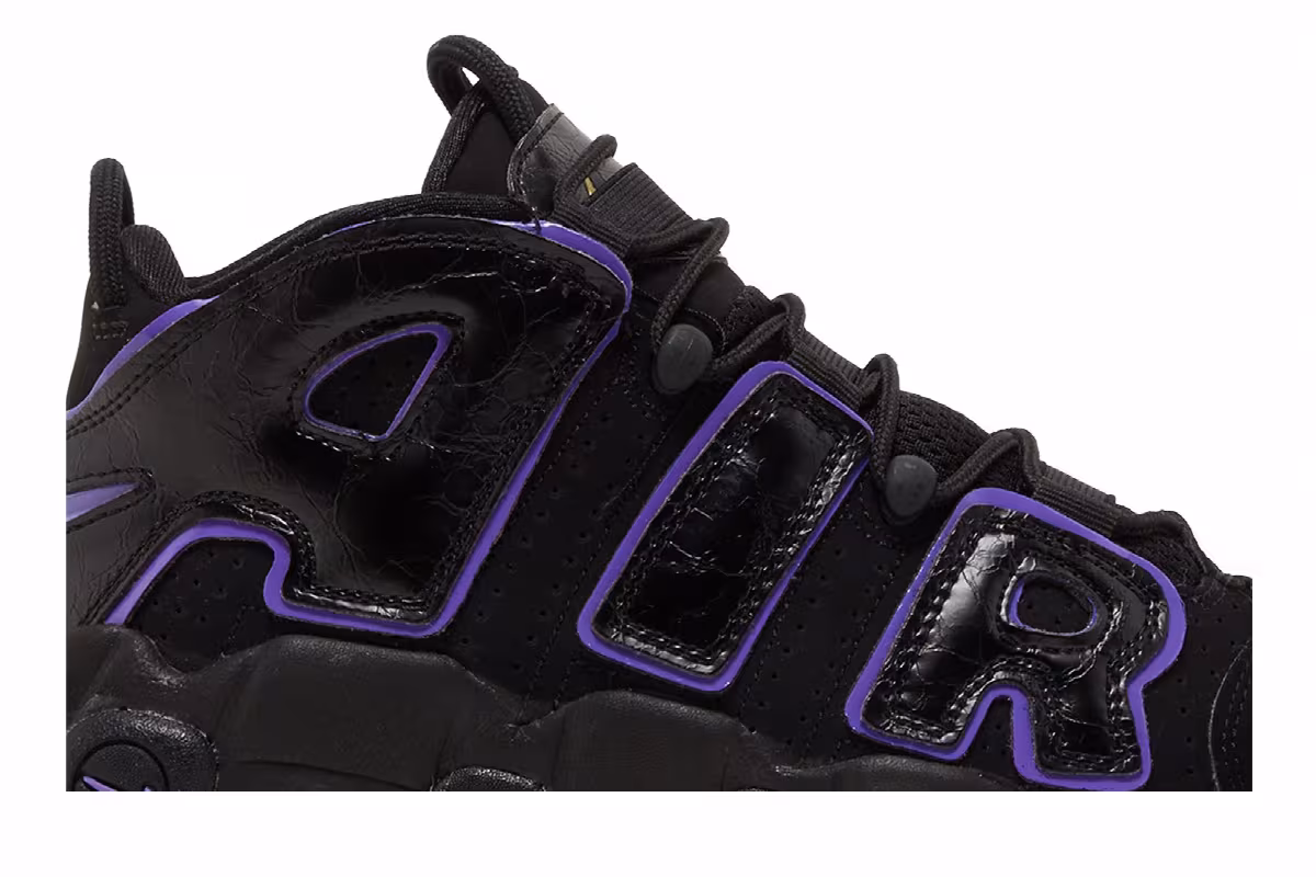 Nike Air More Uptempo GS Black Action Grape, view 3
