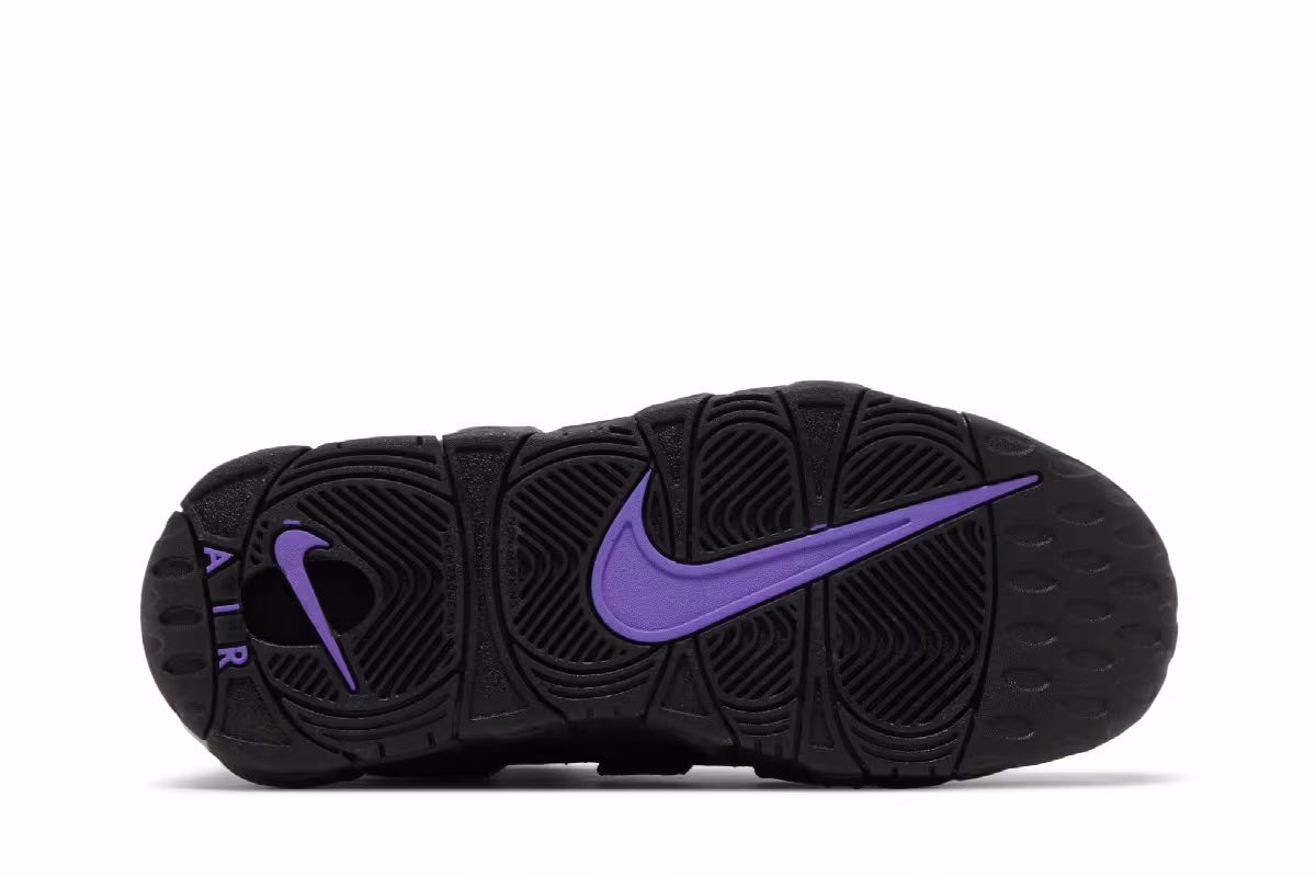 Nike Air More Uptempo GS Black Action Grape, view 5