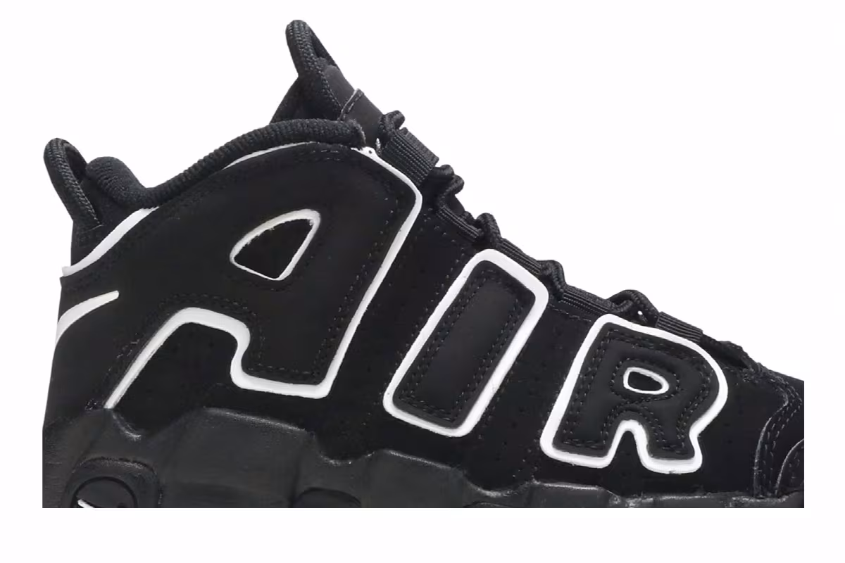Nike Air More Uptempo PS Black White, view 3