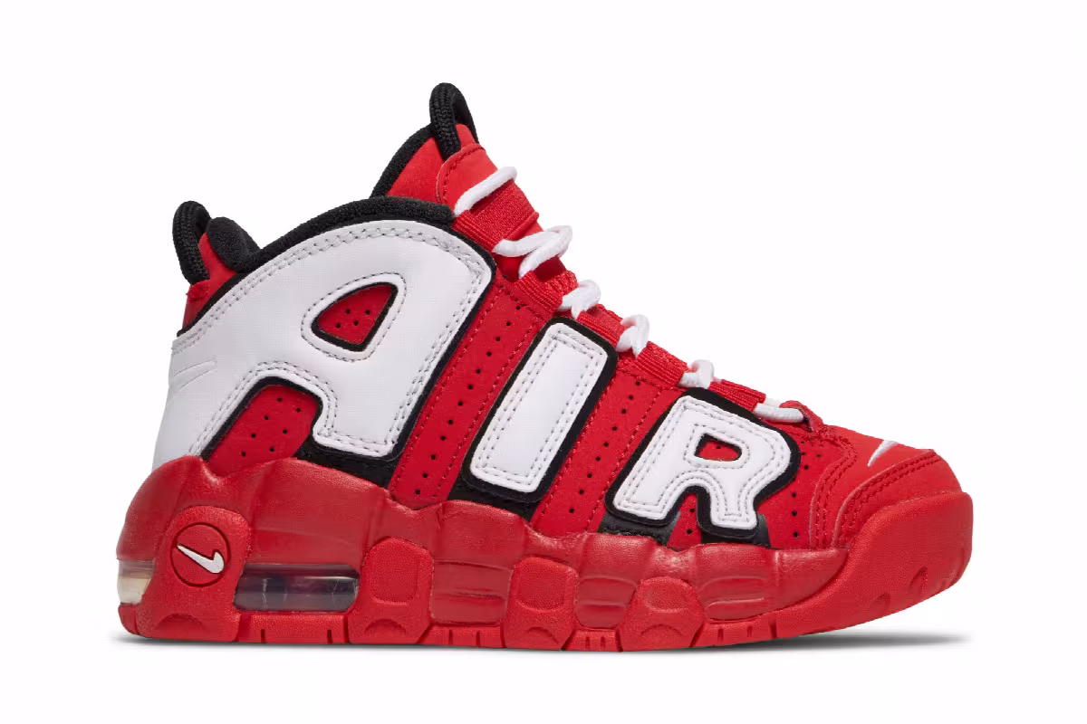 Nike Air More Uptempo QS PS University Red, view 2