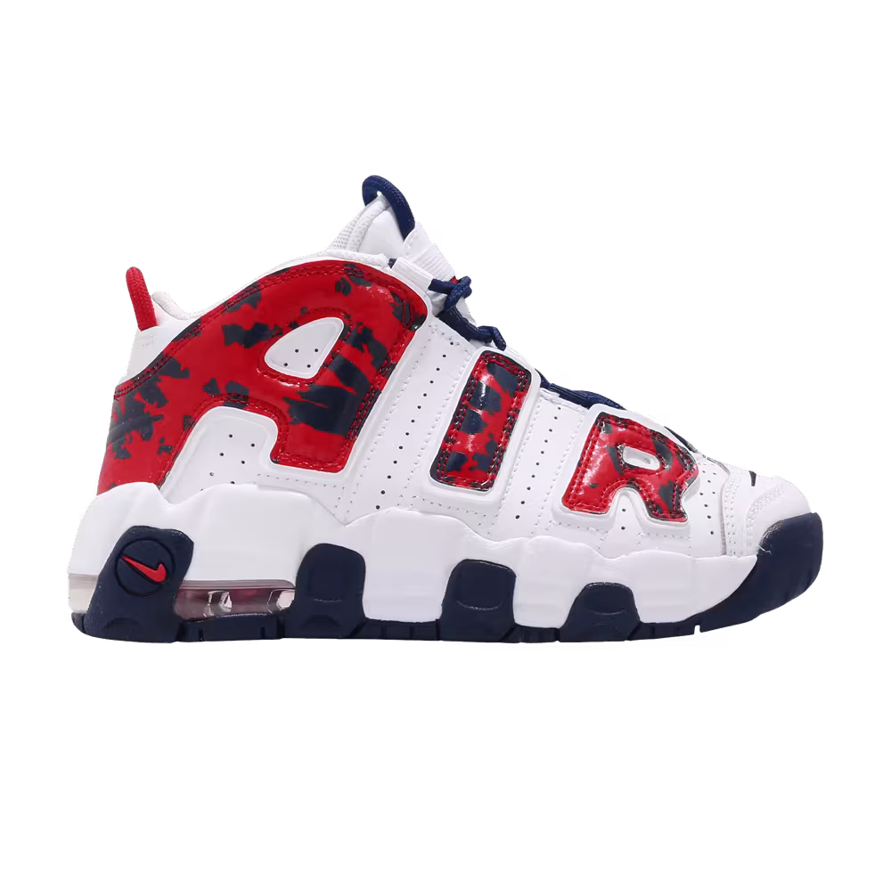 Nike Air More Uptempo PS Red Navy Camo