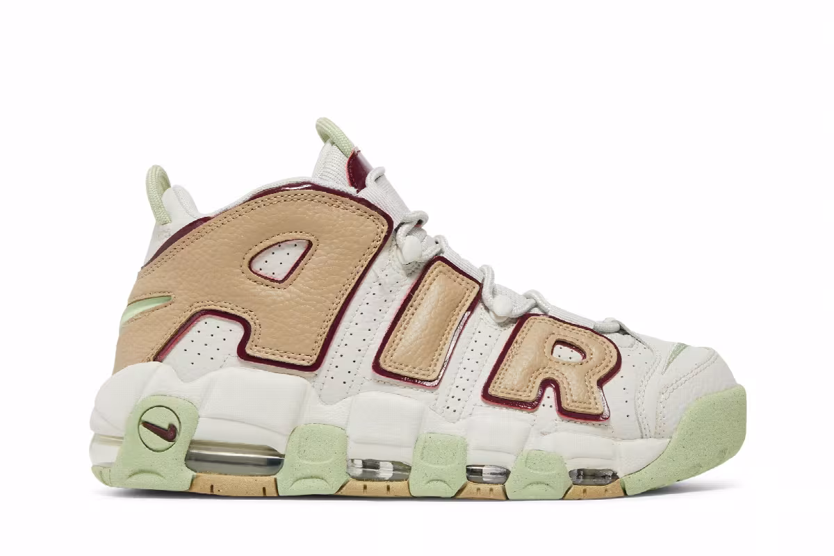Nike Women's Air More Uptempo Light Bone Alligator, view 2