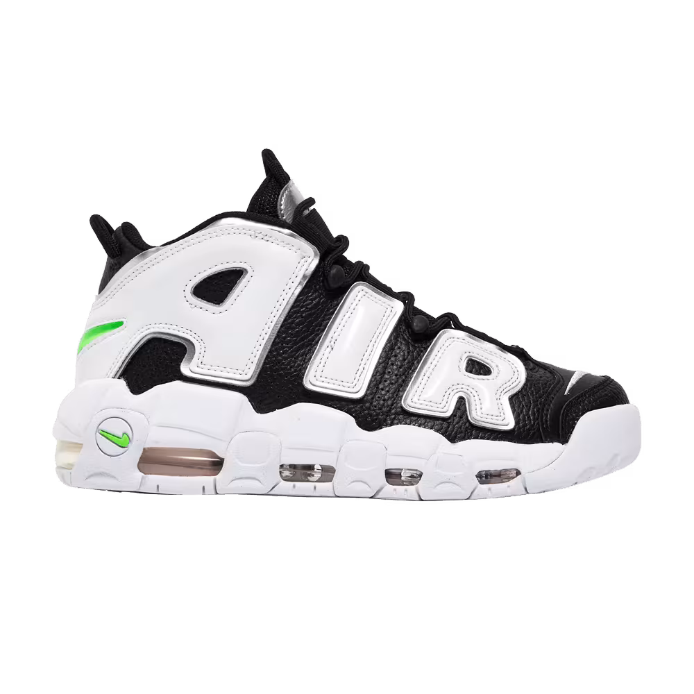 Nike Women's Air More Uptempo Black Metallic Silver