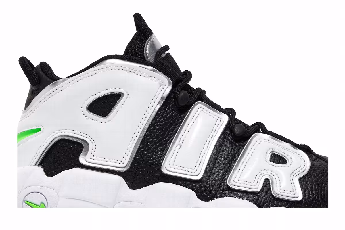 Nike Women's Air More Uptempo Black Metallic Silver, view 3