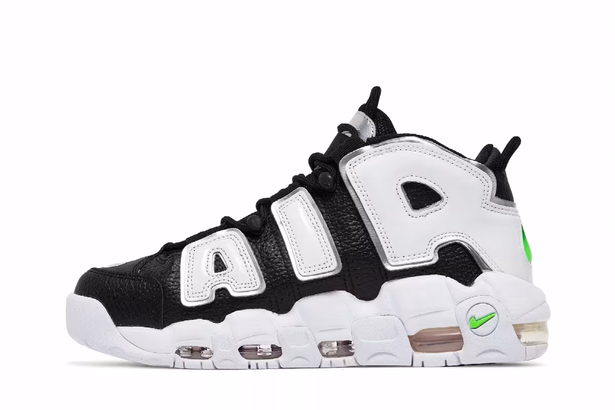 Nike Women's Air More Uptempo Black Metallic Silver, view 4