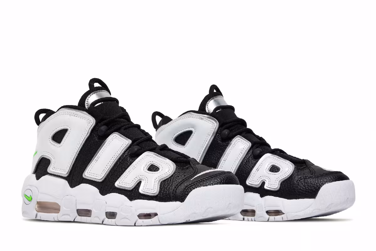 Nike Women's Air More Uptempo Black Metallic Silver, view 9