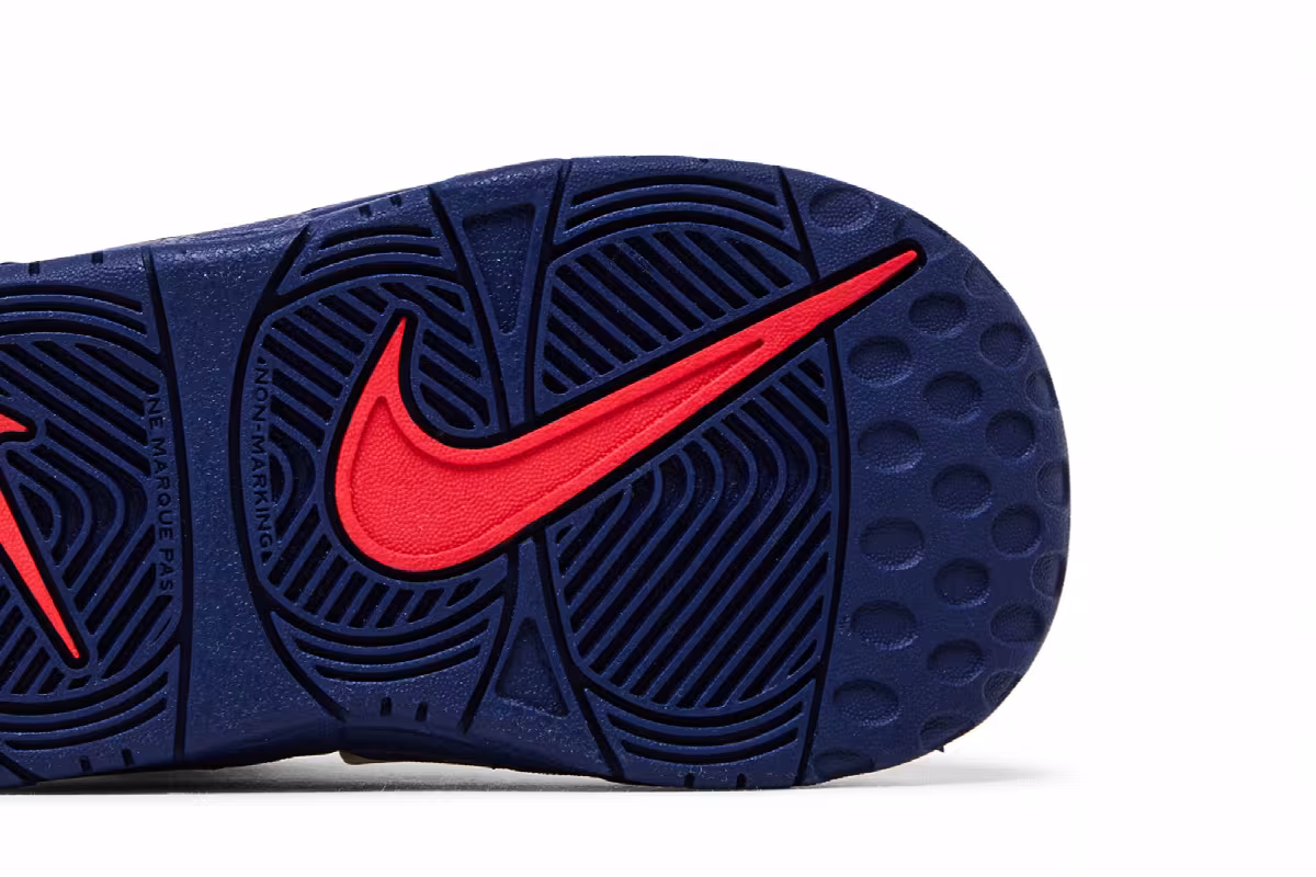 Nike Air More Uptempo TD Red Navy Camo, view 6
