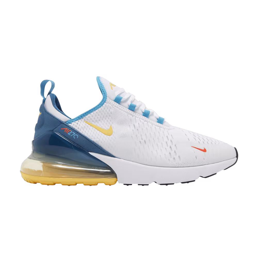 Nike Air Max 270 White Industrial Blue Citron