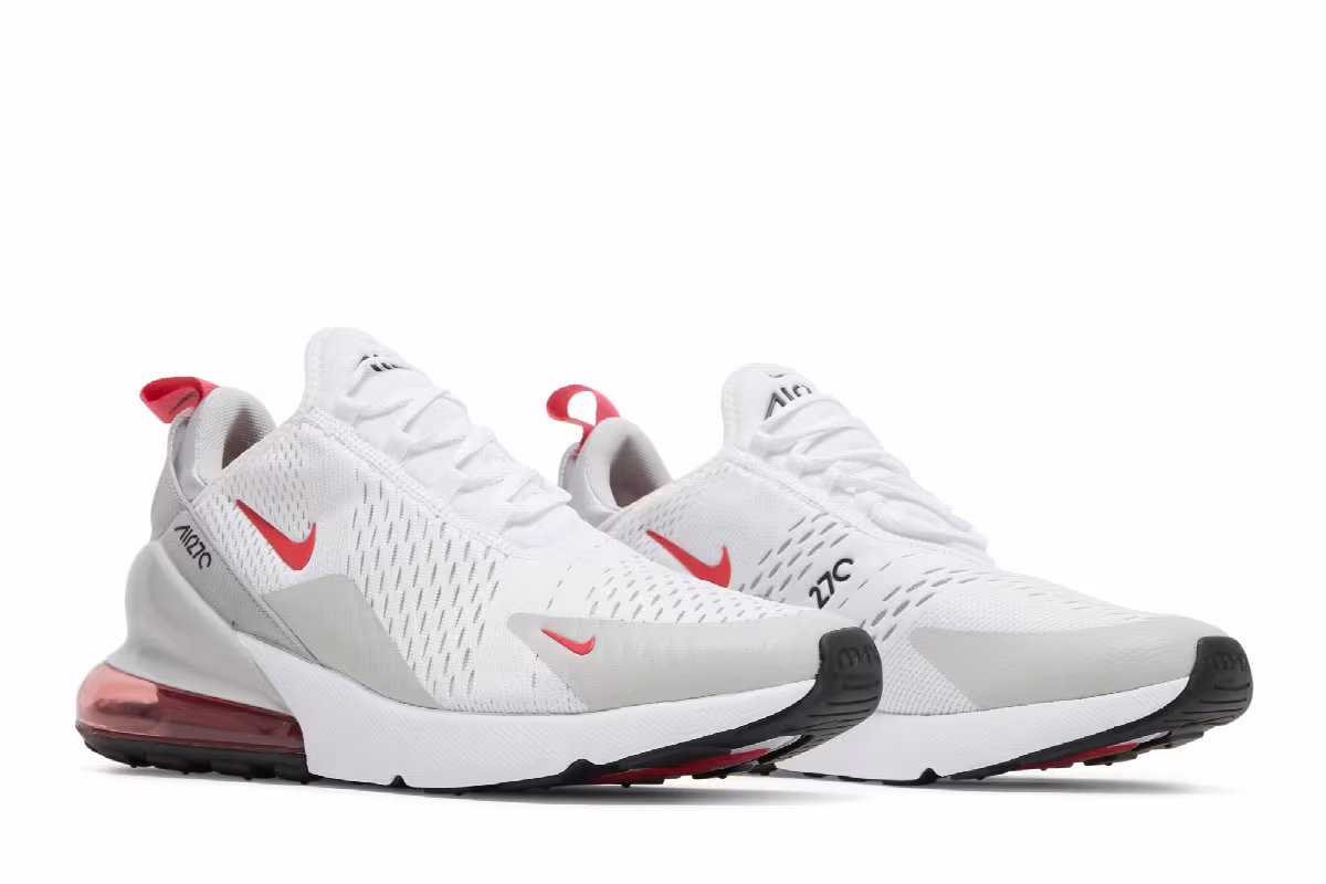Nike Air Max 270 White Light Fusion Red, view 9