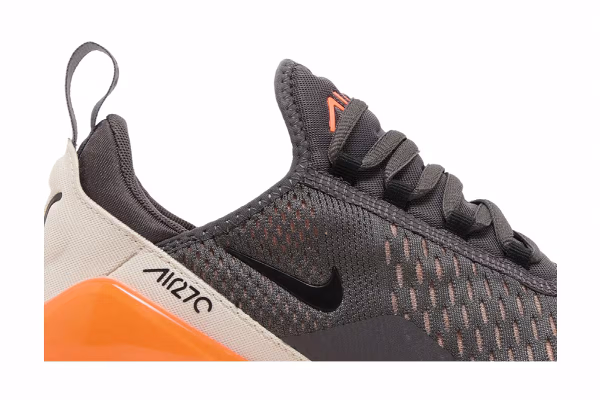 Nike Air Max 270 Thunder Grey Total Orange, view 3