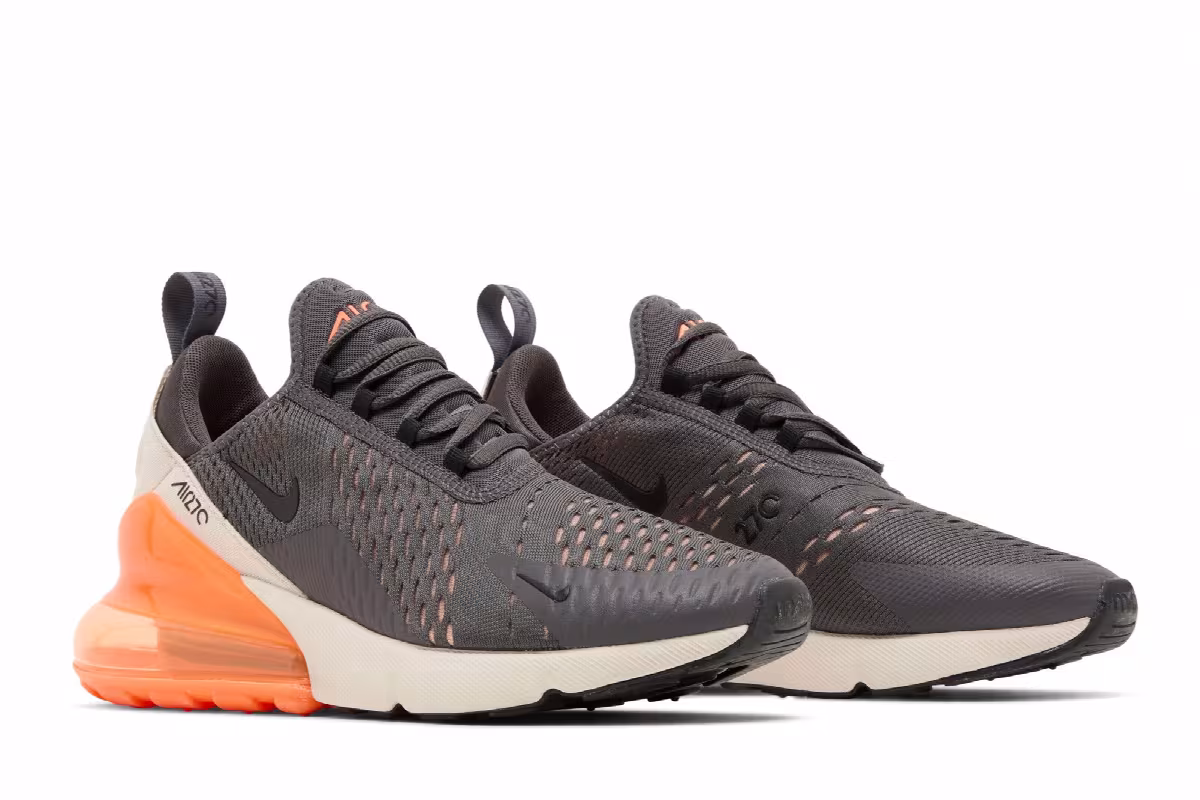 Nike Air Max 270 Thunder Grey Total Orange, view 9