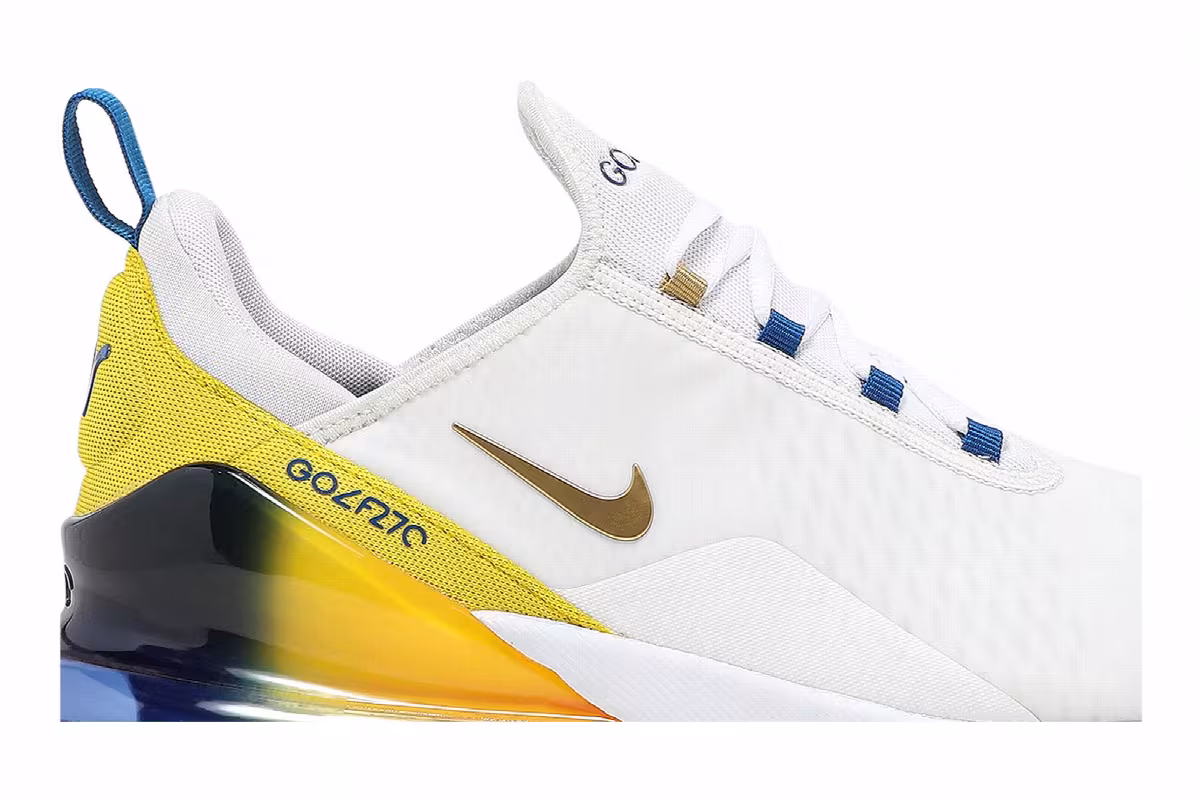 Nike Air Max 270 Golf NRG White Metallic Gold, view 3