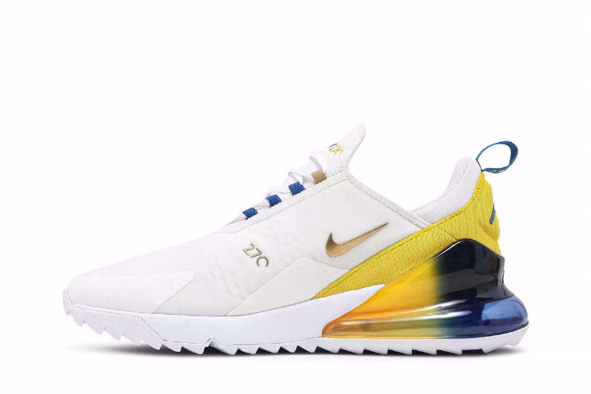 Nike Air Max 270 Golf NRG White Metallic Gold, view 4