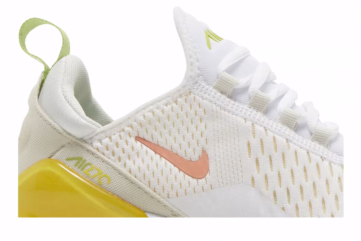 Nike Women's Air Max 270 White Yellow Strike, view 3