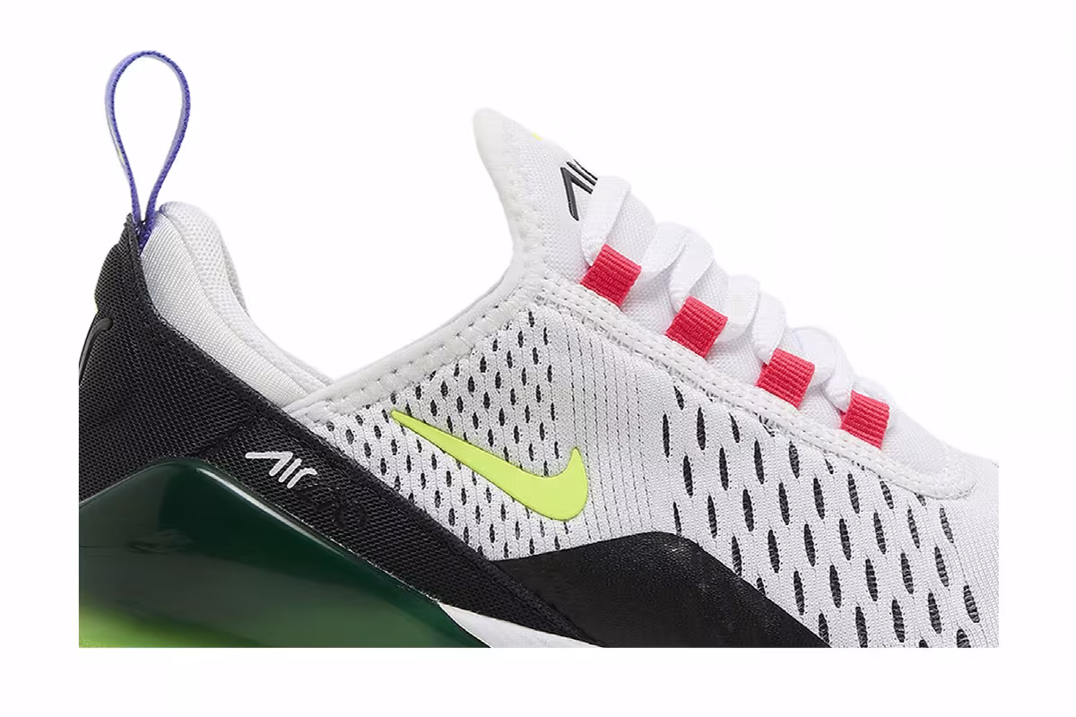 Nike Women's Air Max 270 White Volt Siren Red, view 3