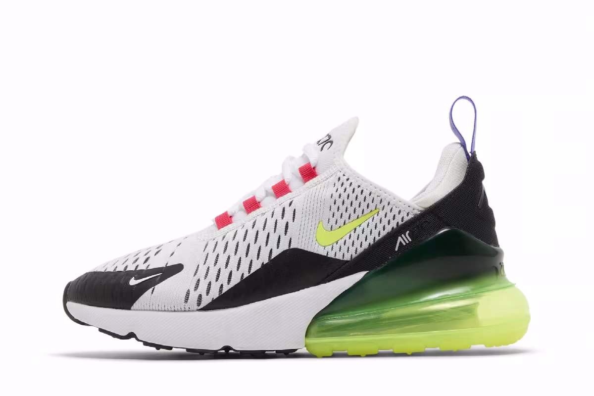 Nike Women's Air Max 270 White Volt Siren Red, view 4