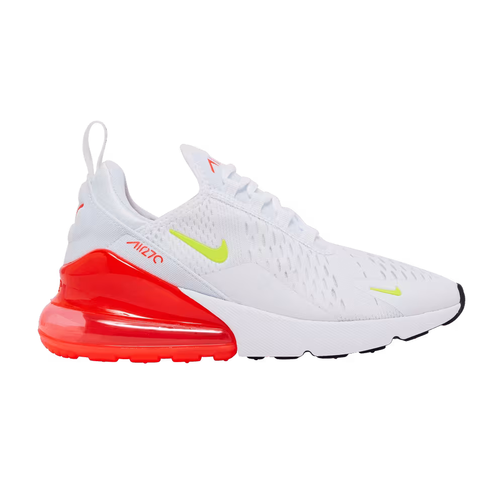 Nike Women's Air Max 270 White Bright Crimson Volt