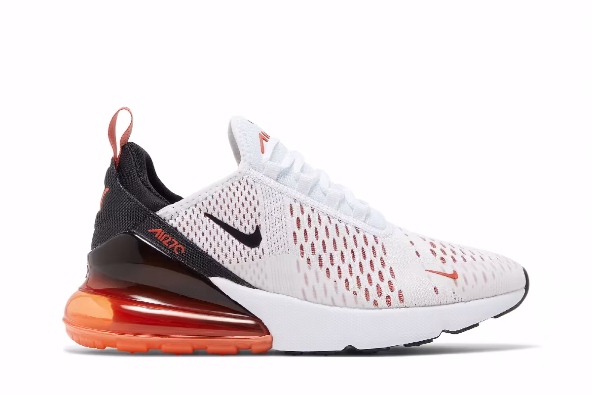 Nike Women's Air Max 270 White Mantra Orange, view 2