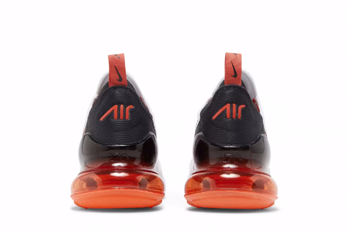 Nike Women's Air Max 270 White Mantra Orange, view 7