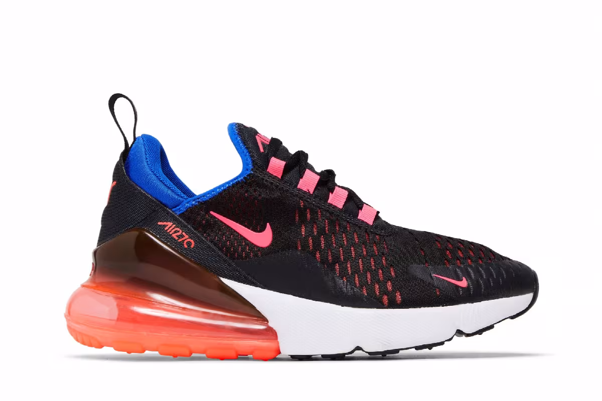 Nike Women's Air Max 270 Black Bright Crimson, view 2