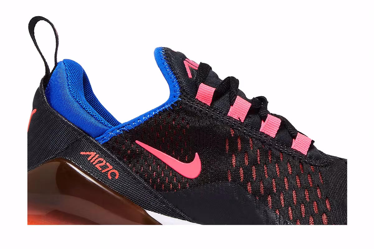 Nike Women's Air Max 270 Black Bright Crimson, view 3