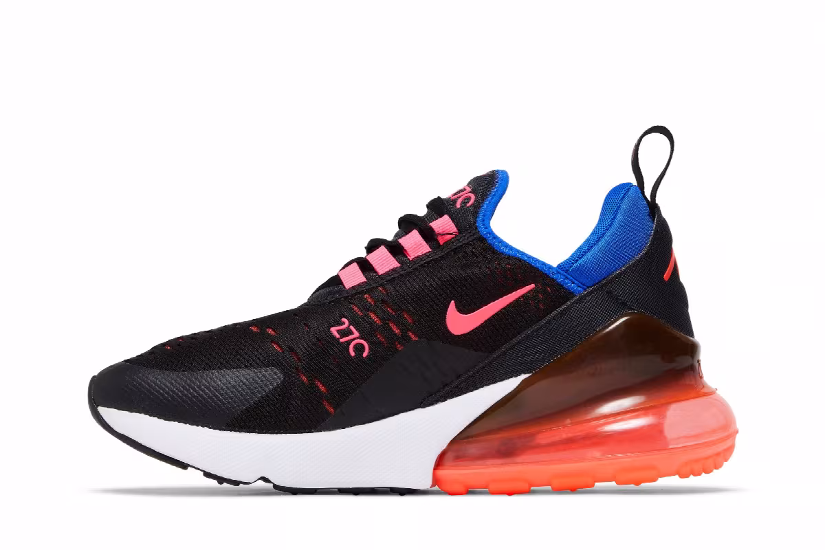 Nike Women's Air Max 270 Black Bright Crimson, view 4