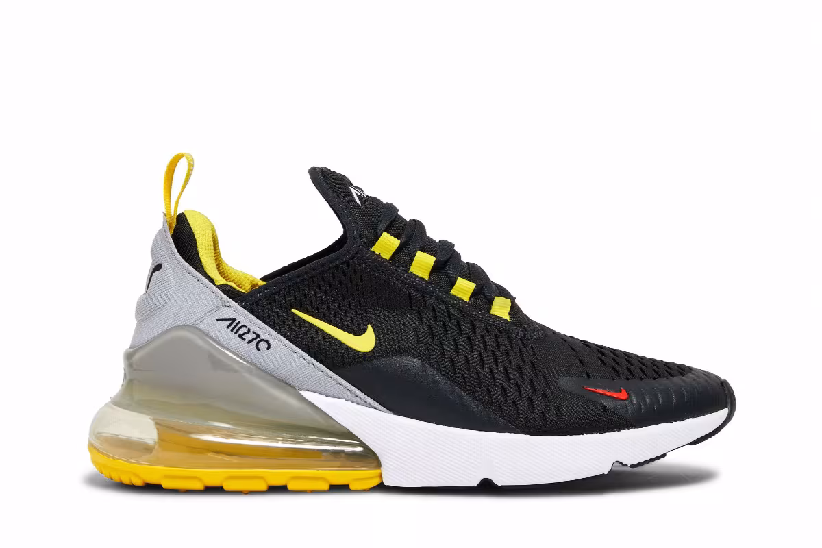 Nike Air Max 270 GS Anthracite Yellow Strike, view 2