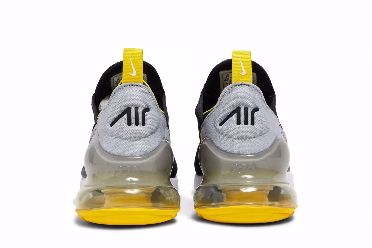 Nike Air Max 270 GS Anthracite Yellow Strike, view 7