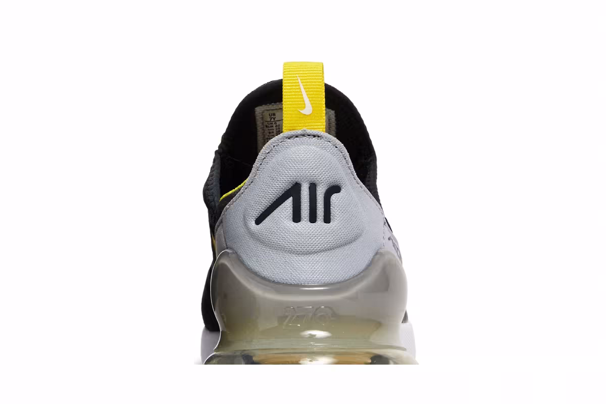 Nike Air Max 270 GS Anthracite Yellow Strike, view 8