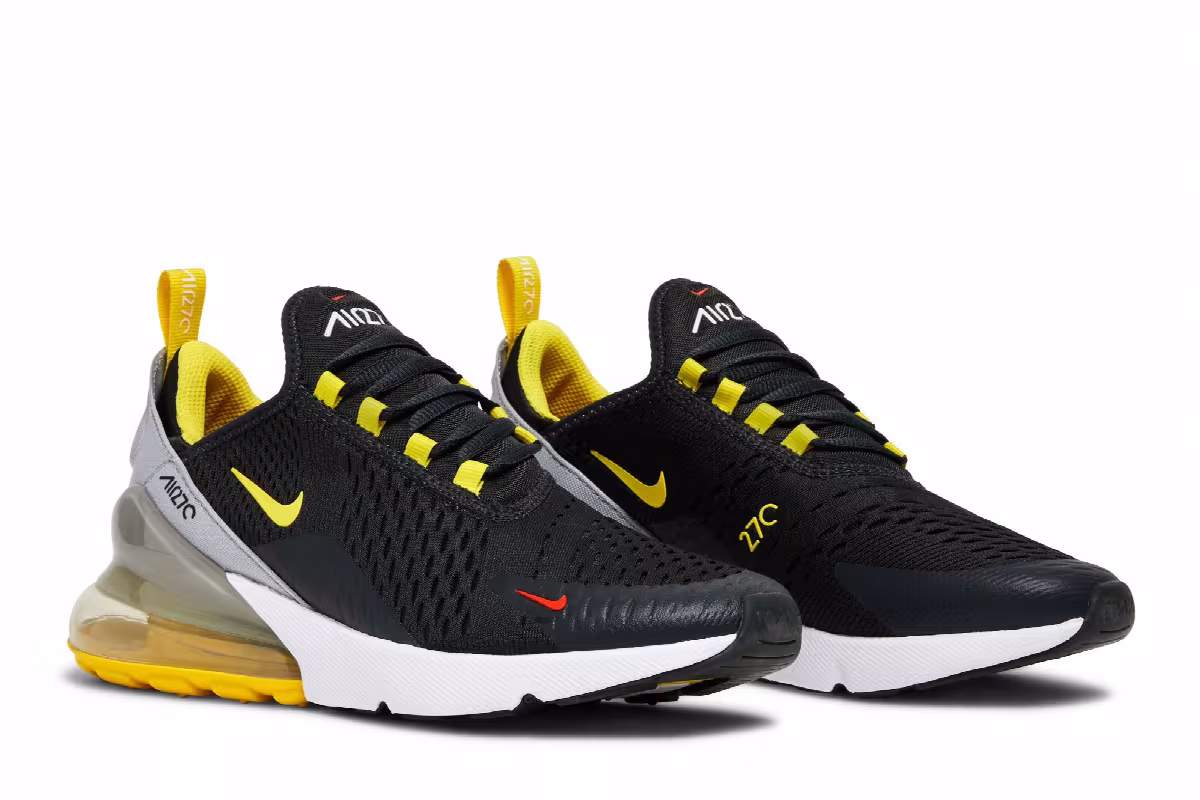 Nike Air Max 270 GS Anthracite Yellow Strike, view 9