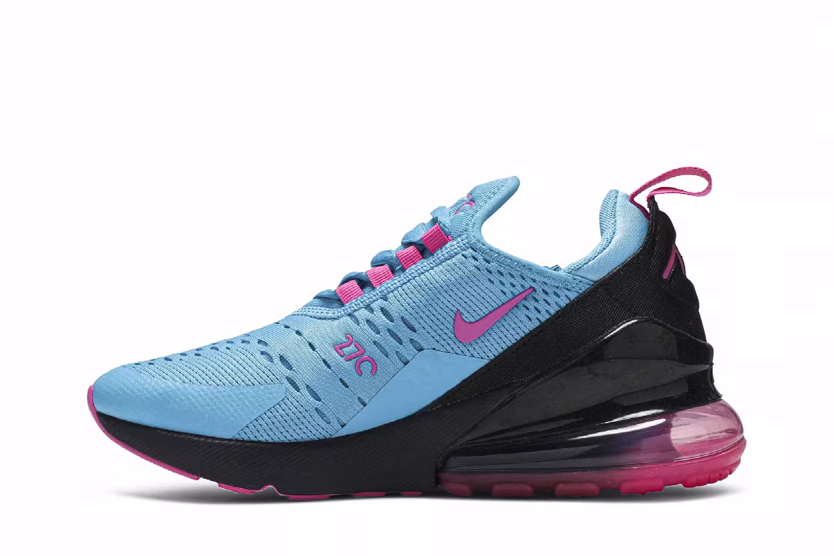 Nike Air Max 270 GS Light Blue Fury Fuchsia, view 4