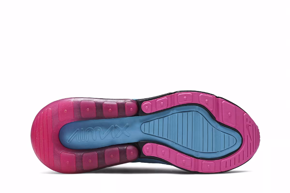 Nike Air Max 270 GS Light Blue Fury Fuchsia, view 5